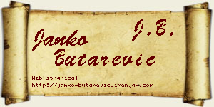 Janko Butarević vizit kartica